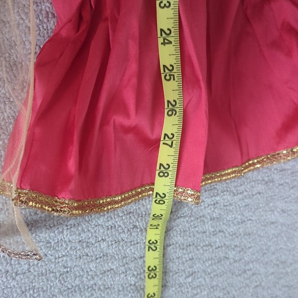 Girls Navy and Pink Indian Party Lehenga Set with Gold Accents Size 7 New - Picture 4 of 5